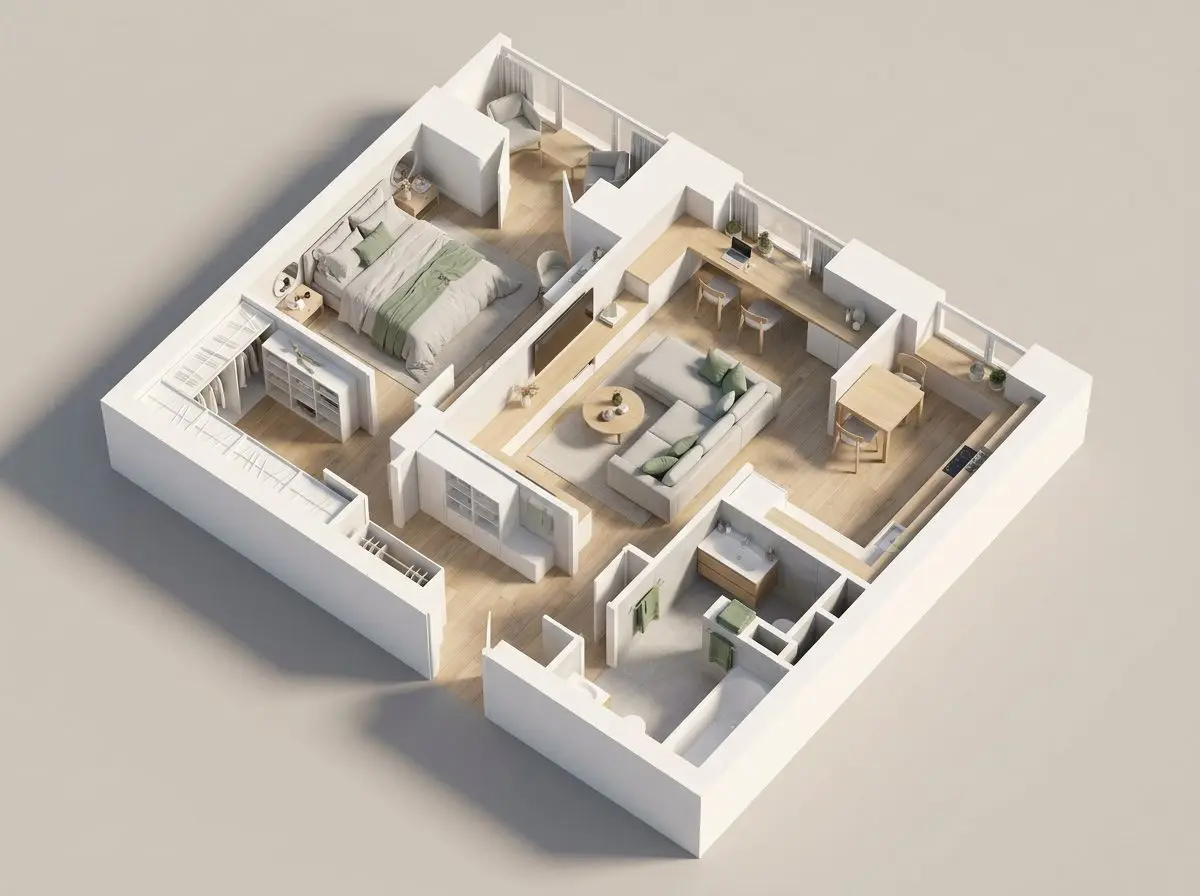 3D-модель помещения в интерфейсе Studio